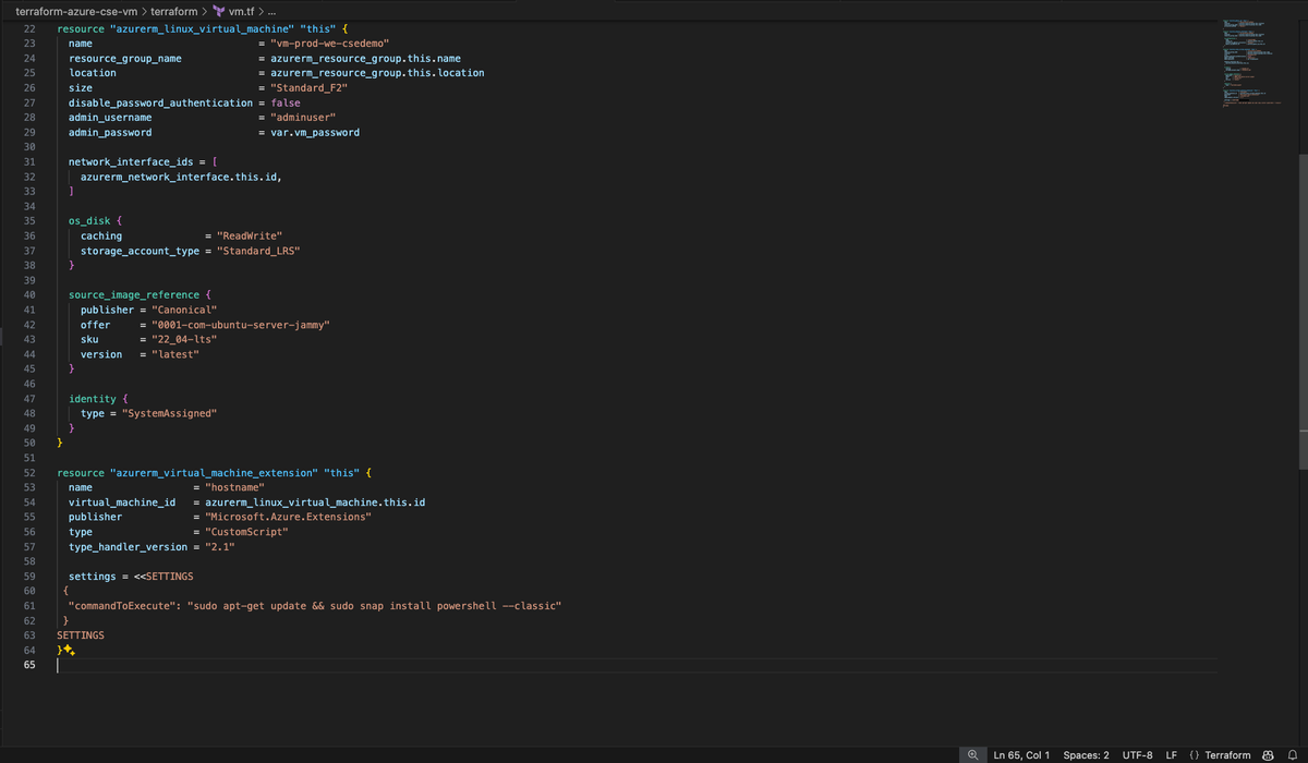 Leverage custom script extension post deployment tasks in Azure