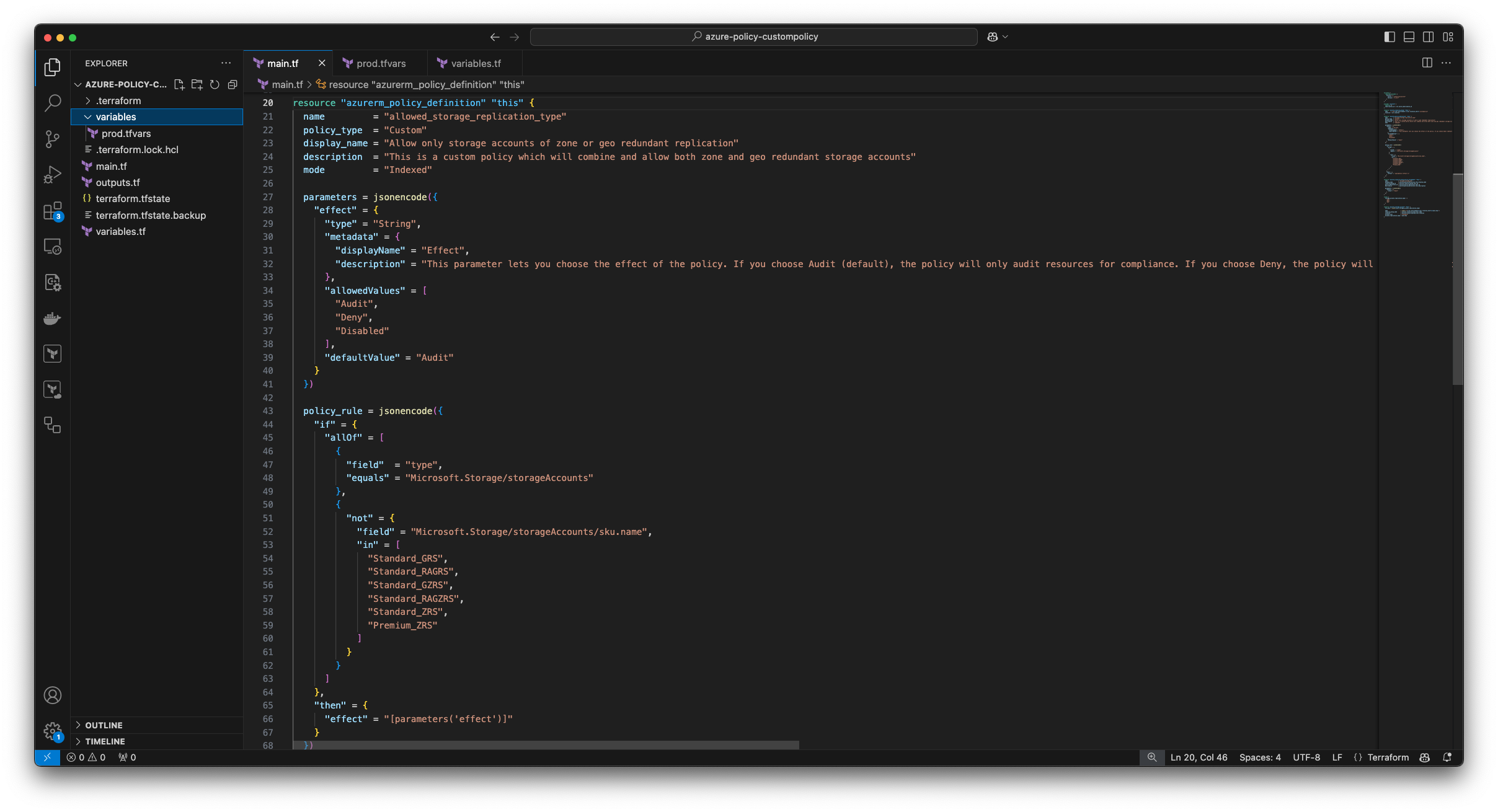 Write your own custom Azure Policies with Terraform